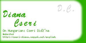 diana cseri business card